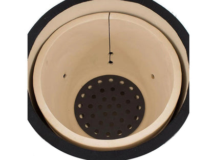 Coyote C1CHCS 22" Asado Built-In Ceramic Charcoal Smoker – Black Ceramic