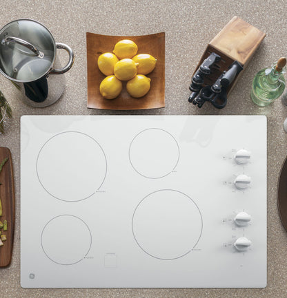 GE JP3030TWWW 30" Built-In Electric Cooktop – White