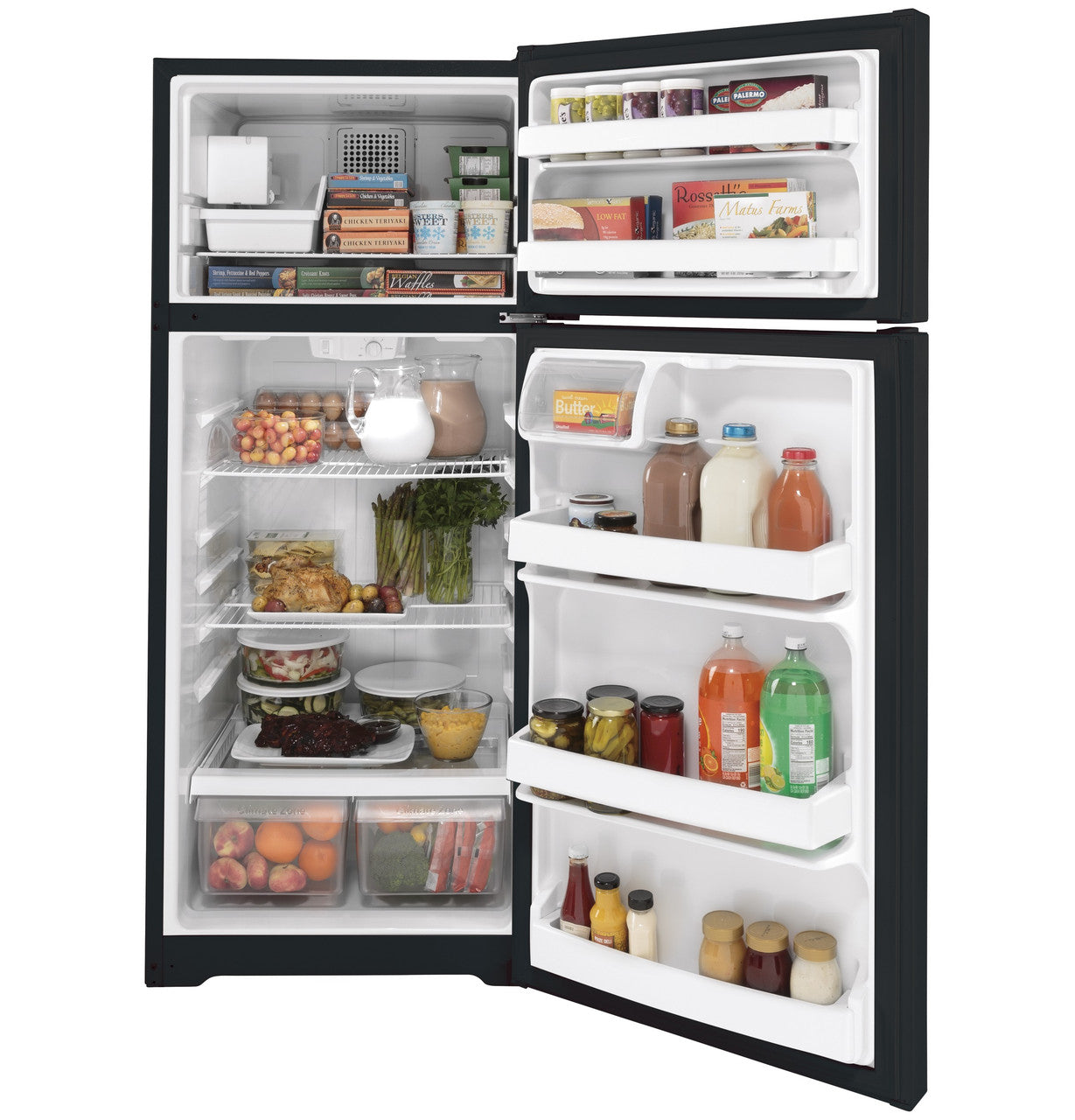 GE GIE18DTNRBB 28" ENERGY STAR® Top-Freezer Refrigerator – 17.5 Cu. Ft. – Black