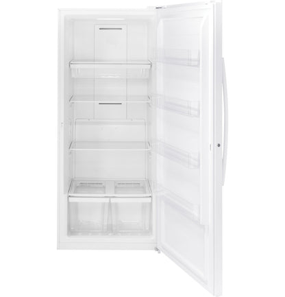 GE FUF21DLRWW ENERGY STAR 21.3 Cu. Ft. Frost-Free Upright Freezer, Garage Ready – White