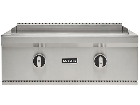 Coyote C3FTG30 30" Built-In Flat Top Grill – Stainless Steel