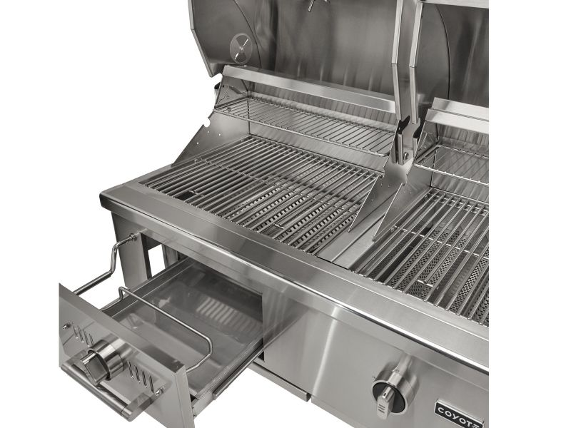 Coyote C3HY50 50" Built-In Hybrid Gas & Charcoal Grill – Stainless Steel
