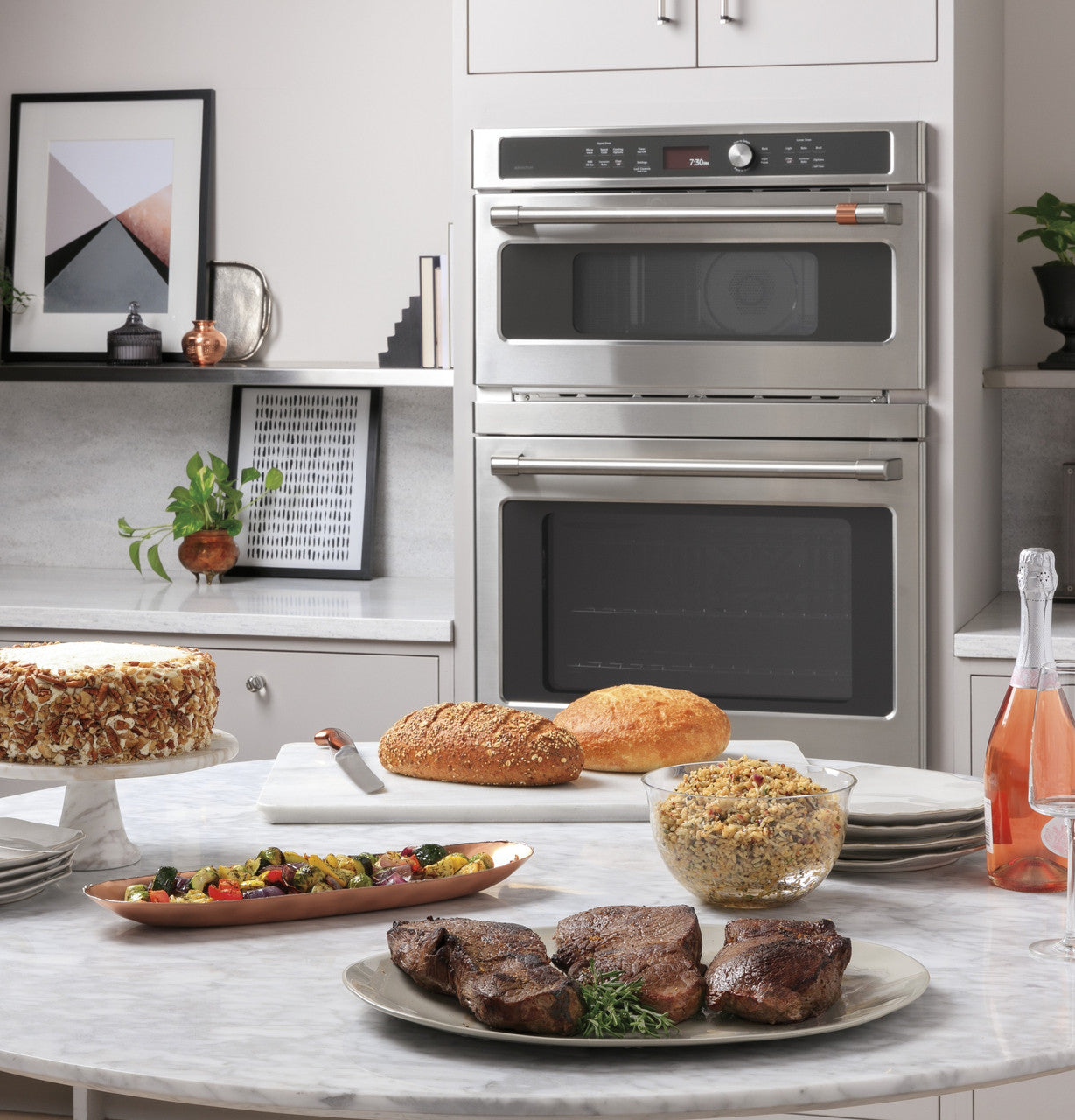 Cafe CTC912P2NS1 30" Combination Double Wall Oven with Convection and Advantium® Technology