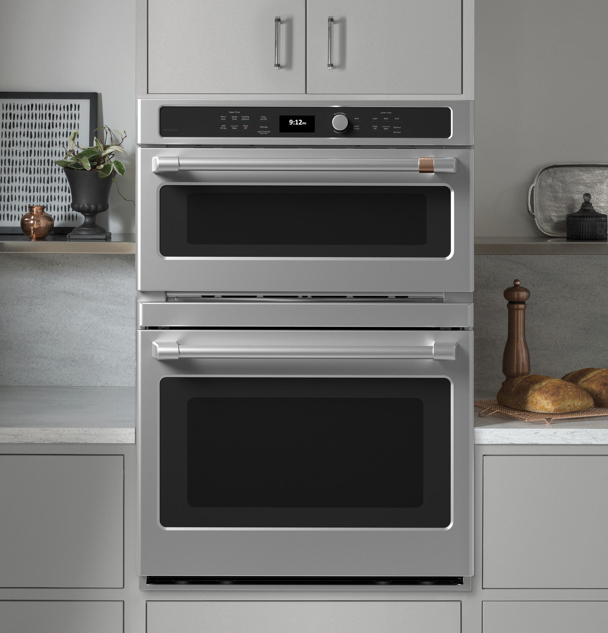 Cafe CTC912P2NS1 30" Combination Double Wall Oven with Convection and Advantium® Technology