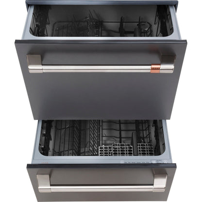 Cafe CDD420P3TD1 24" Double Drawer Dishwasher in Matte Black