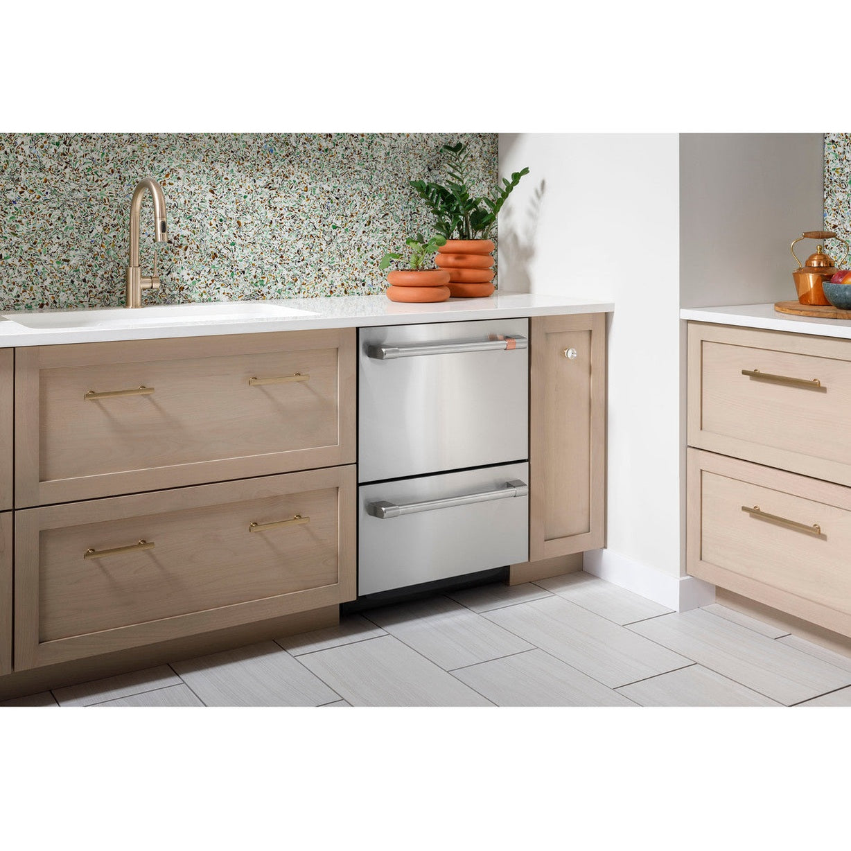 Cafe CDD420P4TW2 24" Double Drawer Dishwasher in Matte White
