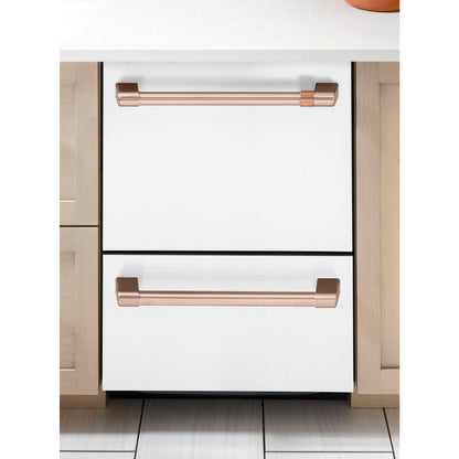 Cafe CDD420P4TW2 24" Double Drawer Dishwasher in Matte White