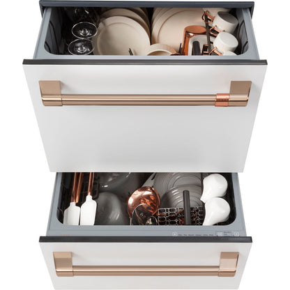 Cafe CDD420P4TW2 24" Double Drawer Dishwasher in Matte White