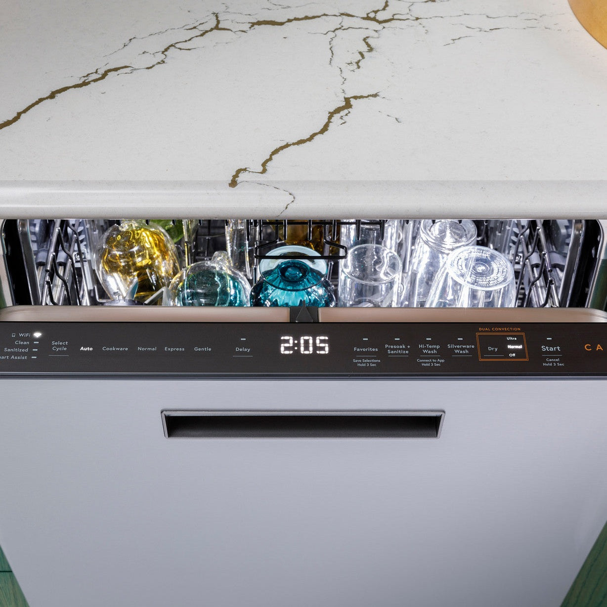 Cafe CDP888M5VS5 24" CustomFit Smart Built-In Dishwasher in Platinum Glass