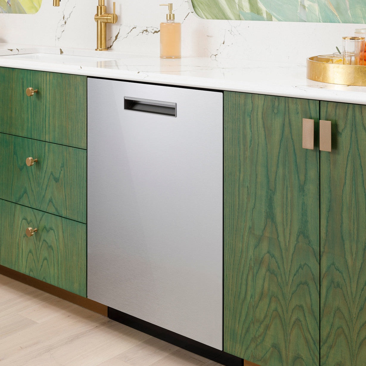 Cafe CDP888M5VS5 24" CustomFit Smart Built-In Dishwasher in Platinum Glass