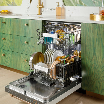 Cafe CDP888M5VS5 24" CustomFit Smart Built-In Dishwasher in Platinum Glass