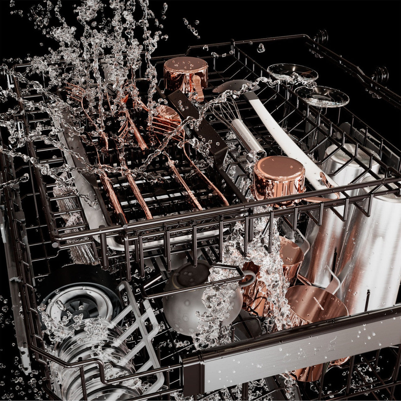 Cafe CDP888M5VS5 24" CustomFit Smart Built-In Dishwasher in Platinum Glass