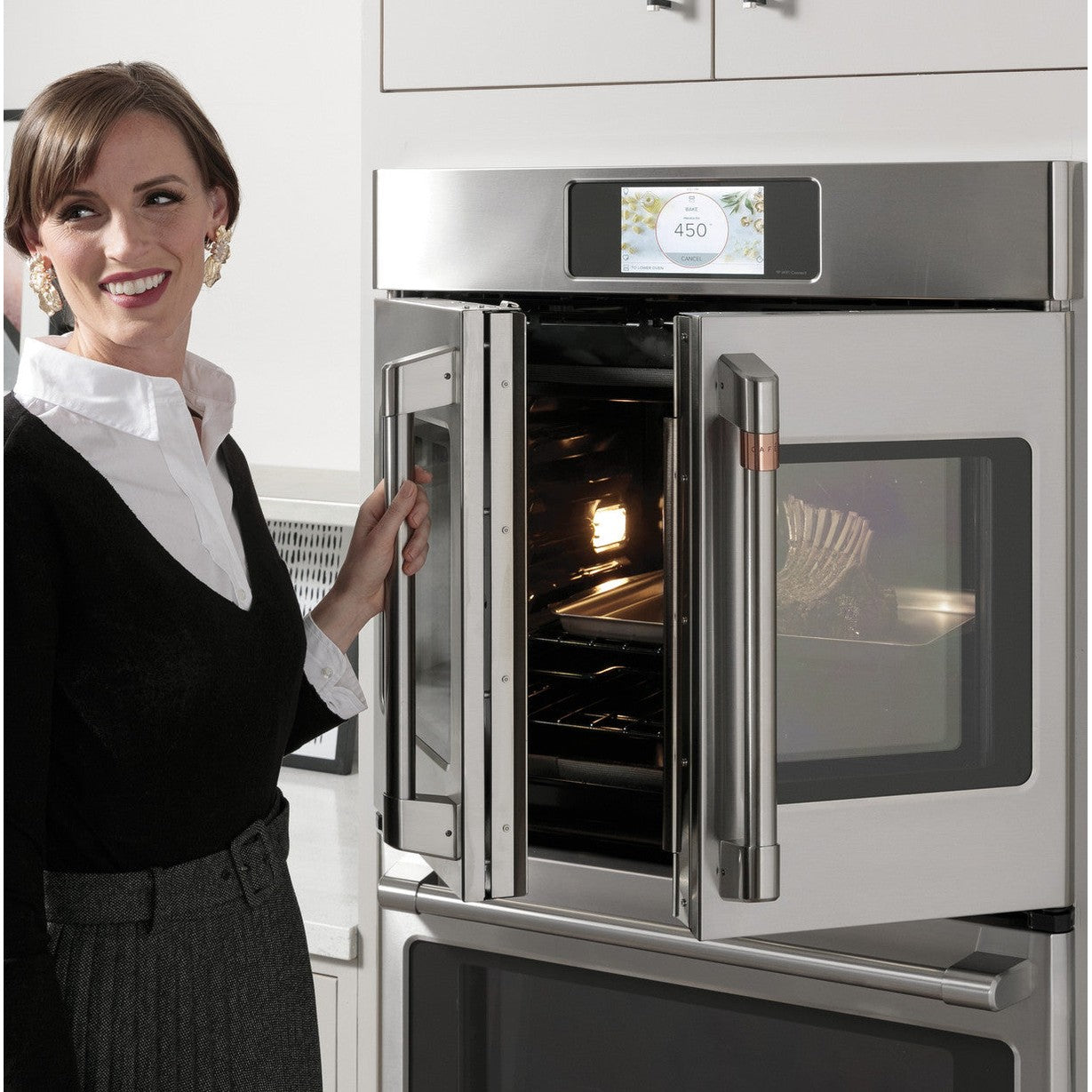 Café CTD90FP2NS1 30" Smart Built-In Convection French-Door Double Wall Oven