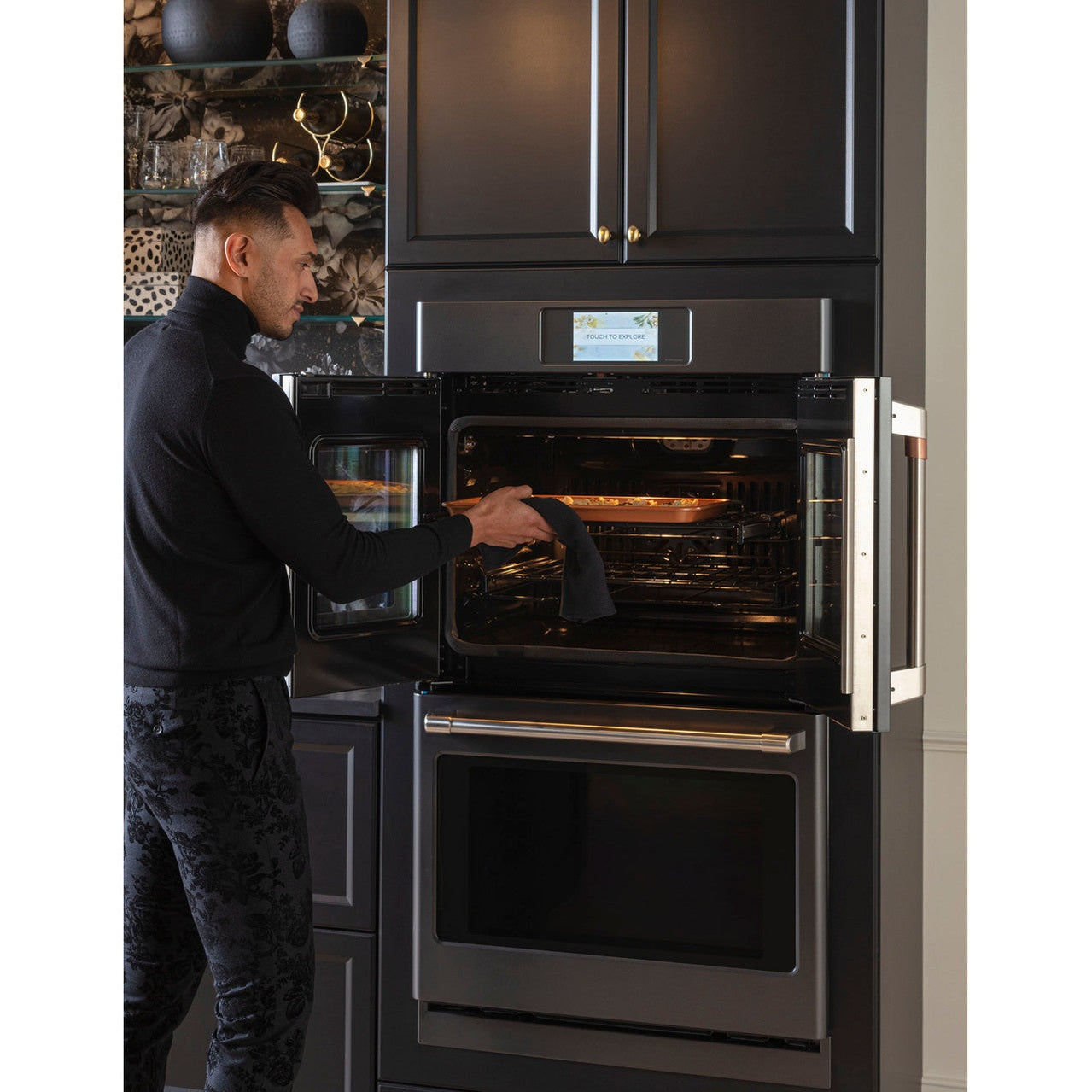 Cafe CTD90FP3ND1 30" Smart Built-In Convection French-Door Double Wall Oven – Matte Black