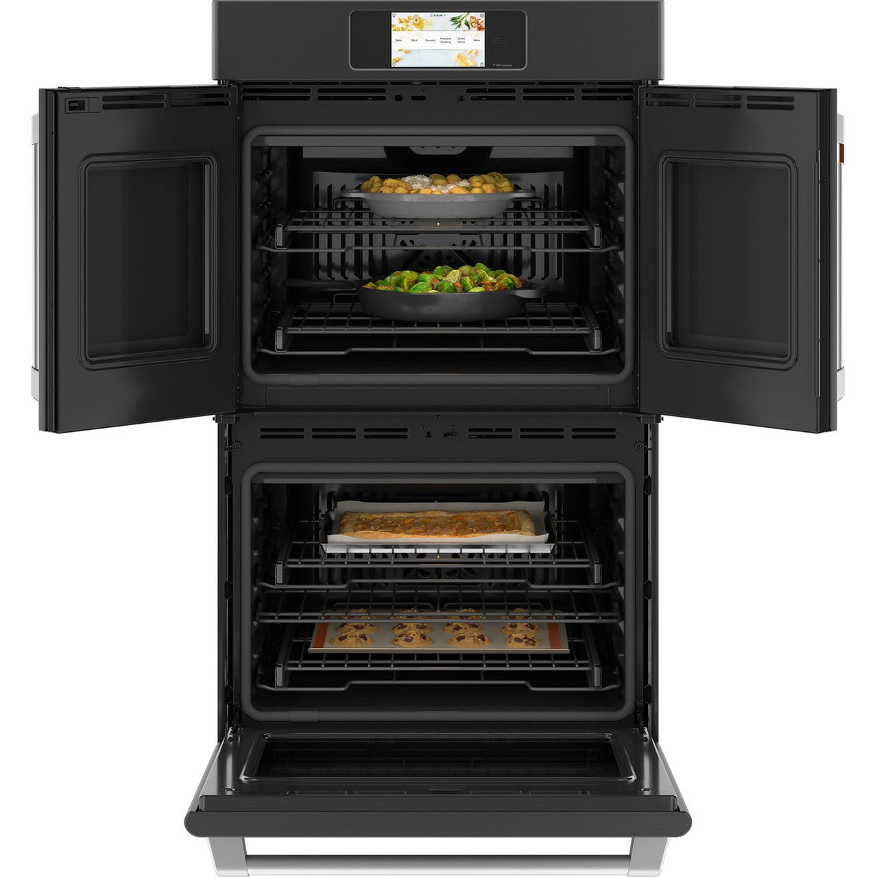 Cafe CTD90FP3ND1 30" Smart Built-In Convection French-Door Double Wall Oven – Matte Black