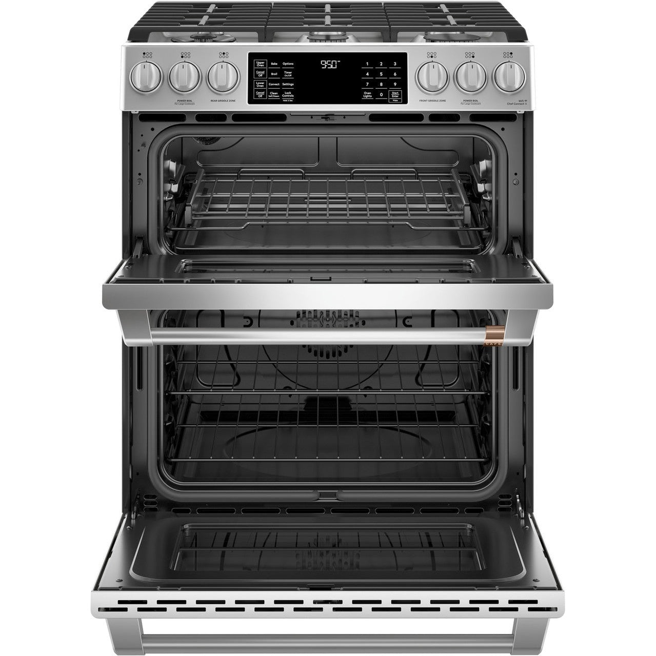 Cafe C2S950P2MS1 30" Smart Slide-In Dual Fuel Double Oven Range