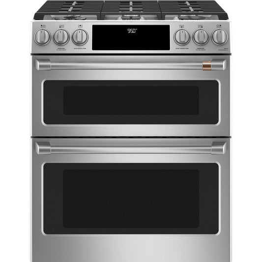 Cafe C2S950P2MS1 30" Smart Slide-In Dual Fuel Double Oven Range
