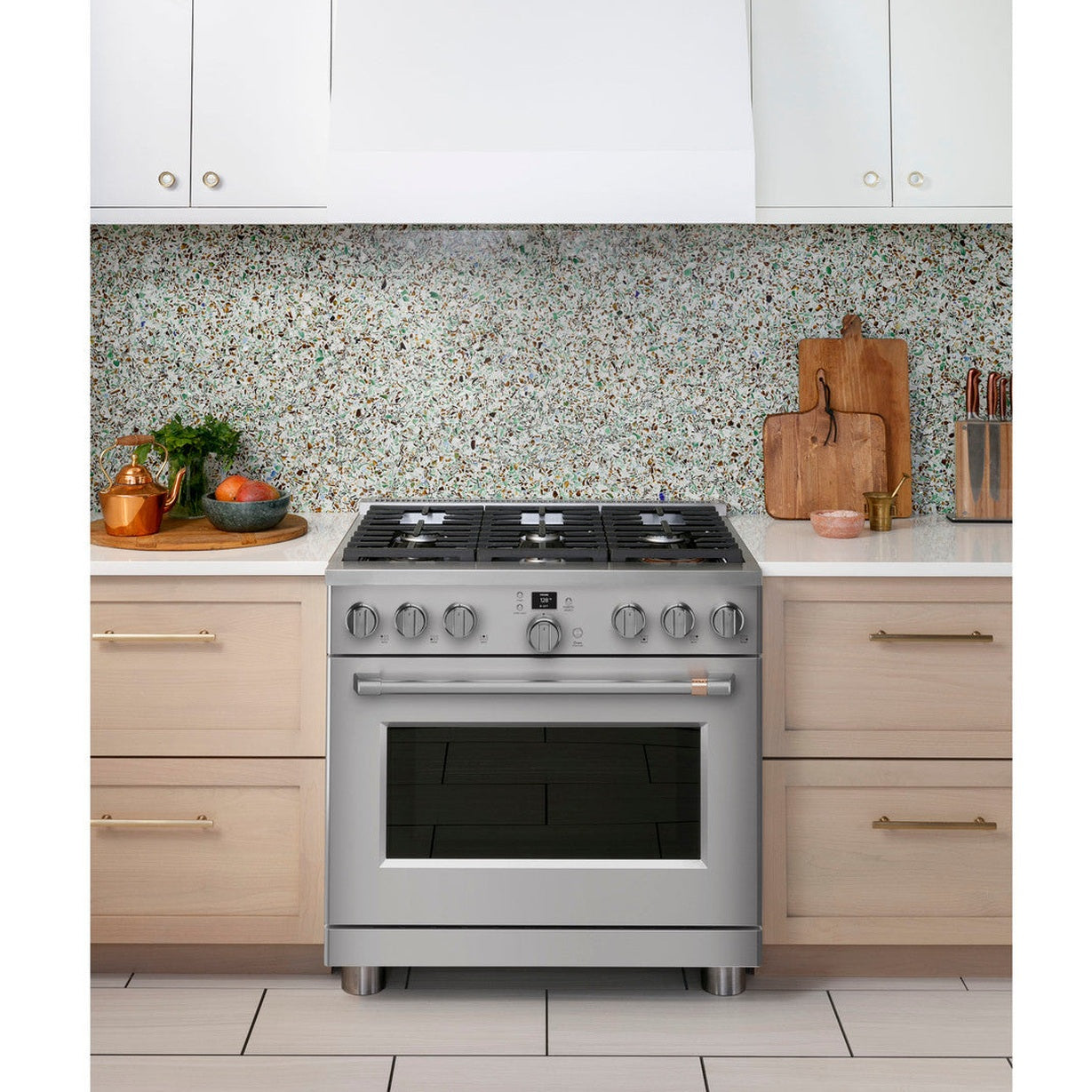 Cafe C2Y366P2TS1 36" Smart Dual Fuel Commercial-Style Range