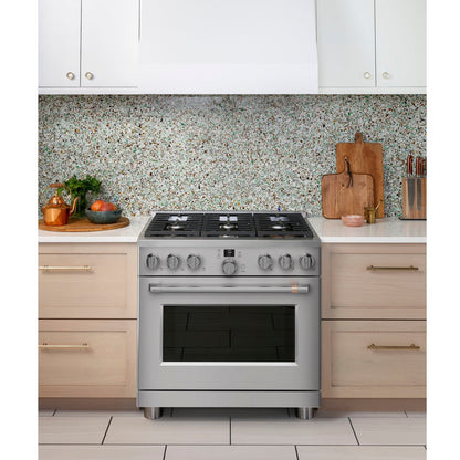 Cafe C2Y366P2TS1 36" Smart Dual Fuel Commercial-Style Range