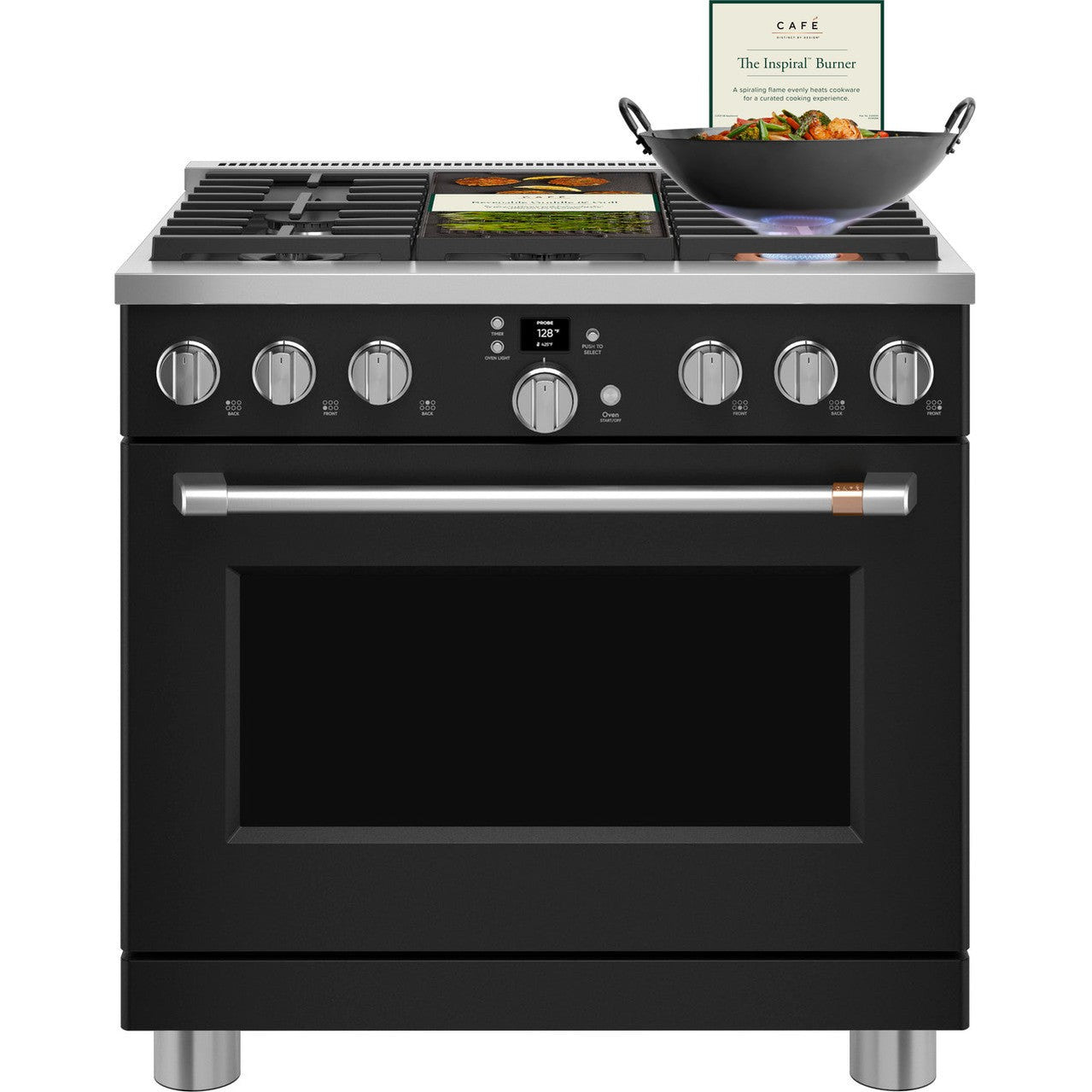 Cafe CGY366P3TD1 36" Smart All-Gas Commercial-Style Range