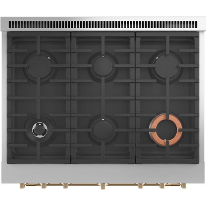 Cafe C2Y366P4TW2 36" Smart Dual-Fuel Commercial-Style Range