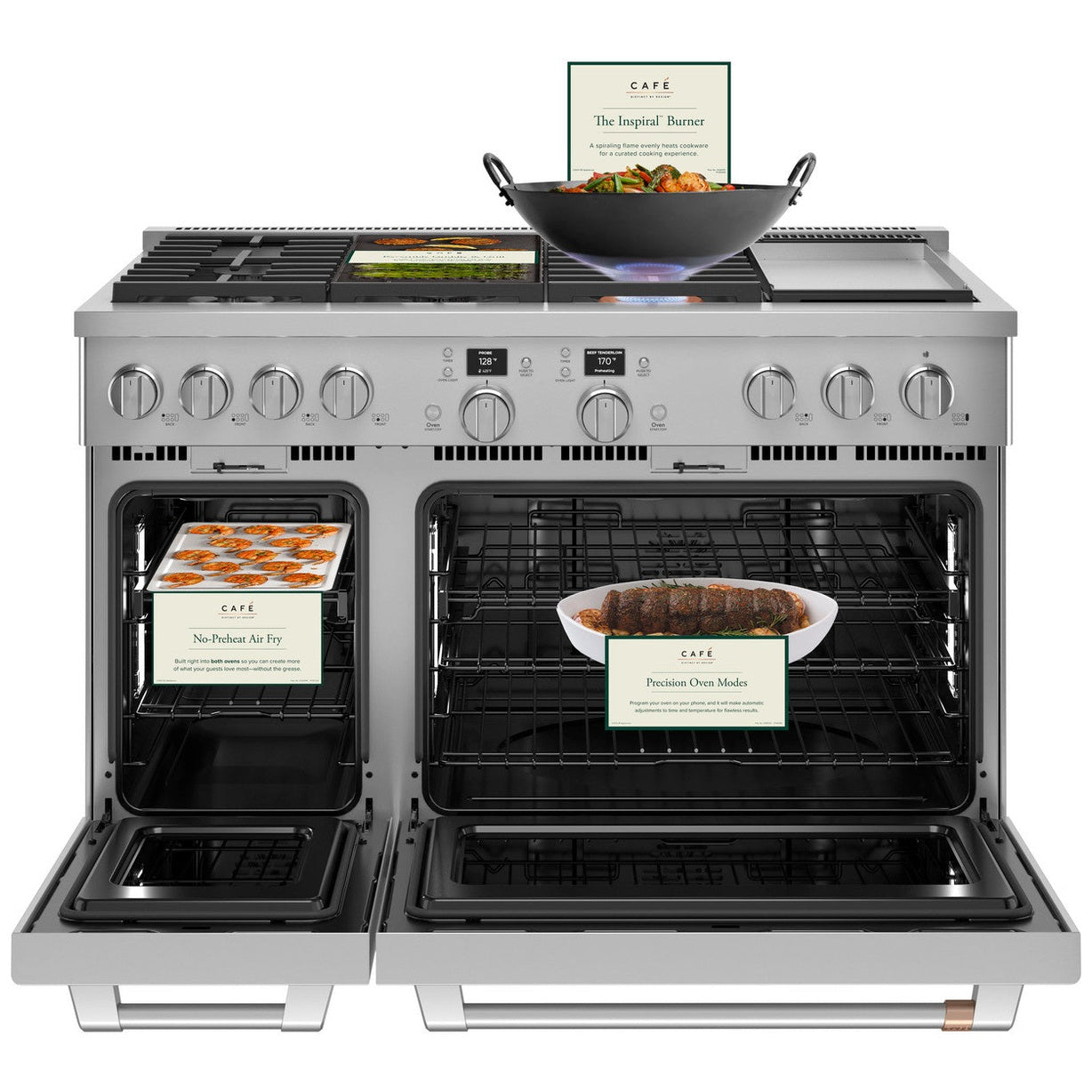 Cafe C2Y486P2TS1 48" Smart Dual Fuel Commercial-Style Range