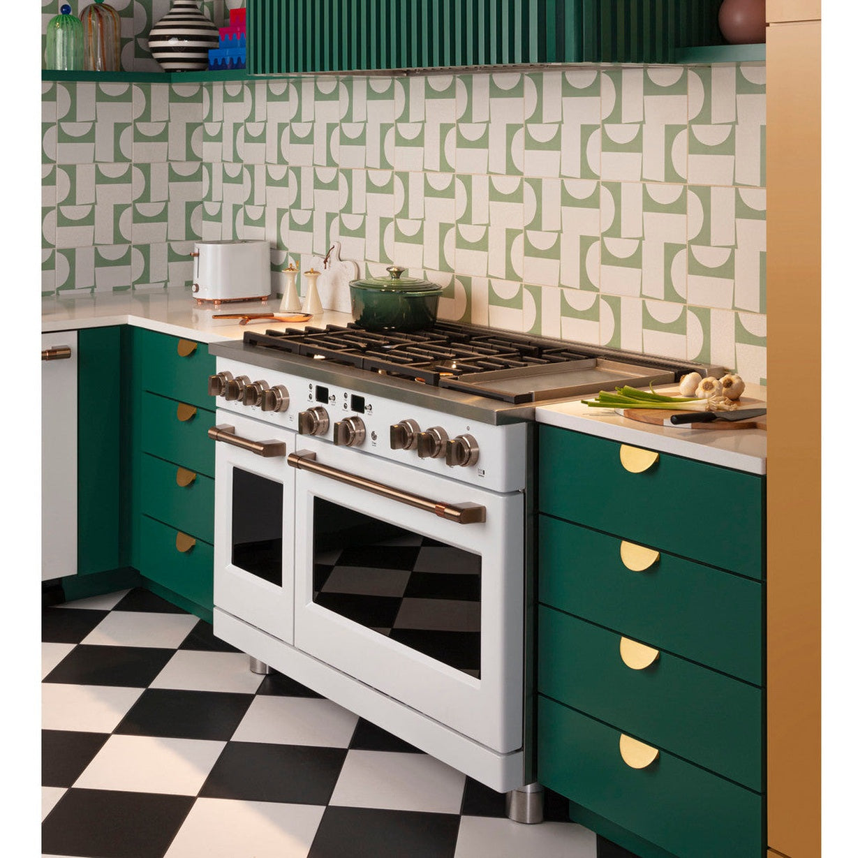 Cafe C2Y486P4TW2 48" Smart Dual Fuel Commercial-Style Range