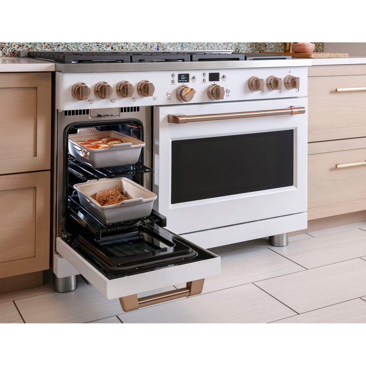 Cafe C2Y486P4TW2 48" Smart Dual Fuel Commercial-Style Range