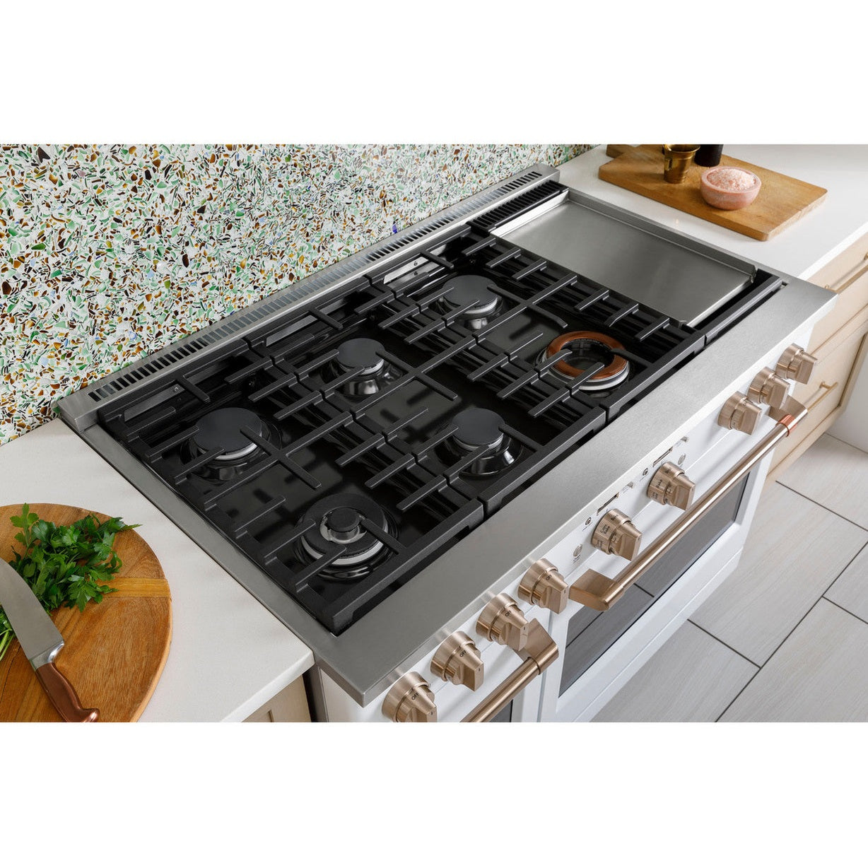 Cafe C2Y486P4TW2 48" Smart Dual Fuel Commercial-Style Range