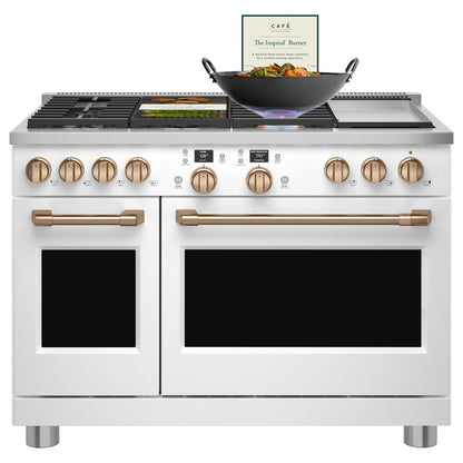 Cafe C2Y486P4TW2 48" Smart Dual Fuel Commercial-Style Range