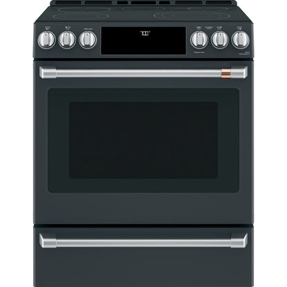 Cafe CES700P3MD1 30" Smart Slide-In Radiant and Convection Range with Warming Drawer