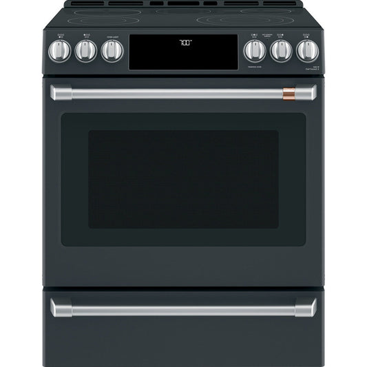 Cafe CES700P3MD1 30" Smart Slide-In Radiant and Convection Range with Warming Drawer