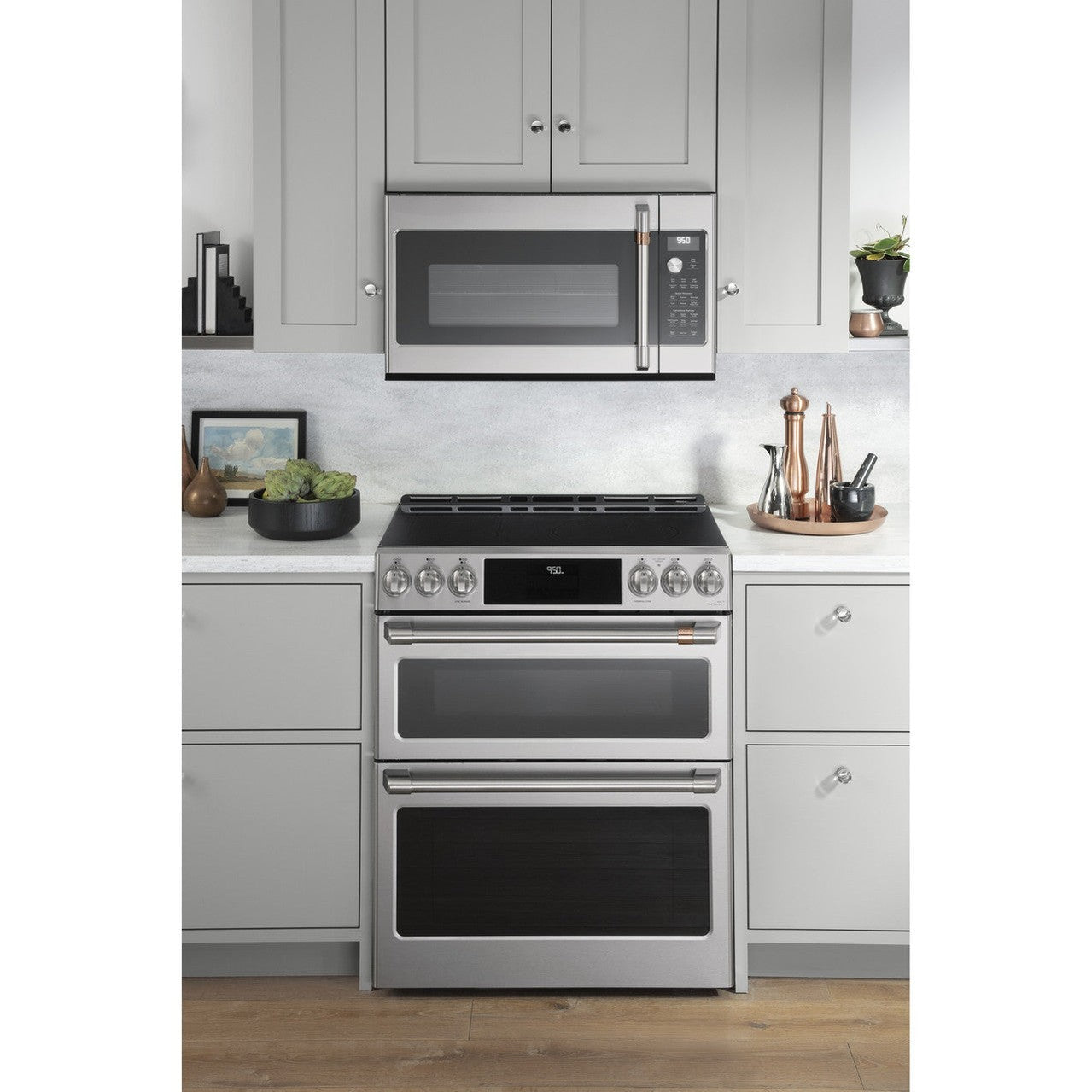 Cafe CHS950P2MS1 30" Smart Slide-In Induction and Convection Double-Oven Range