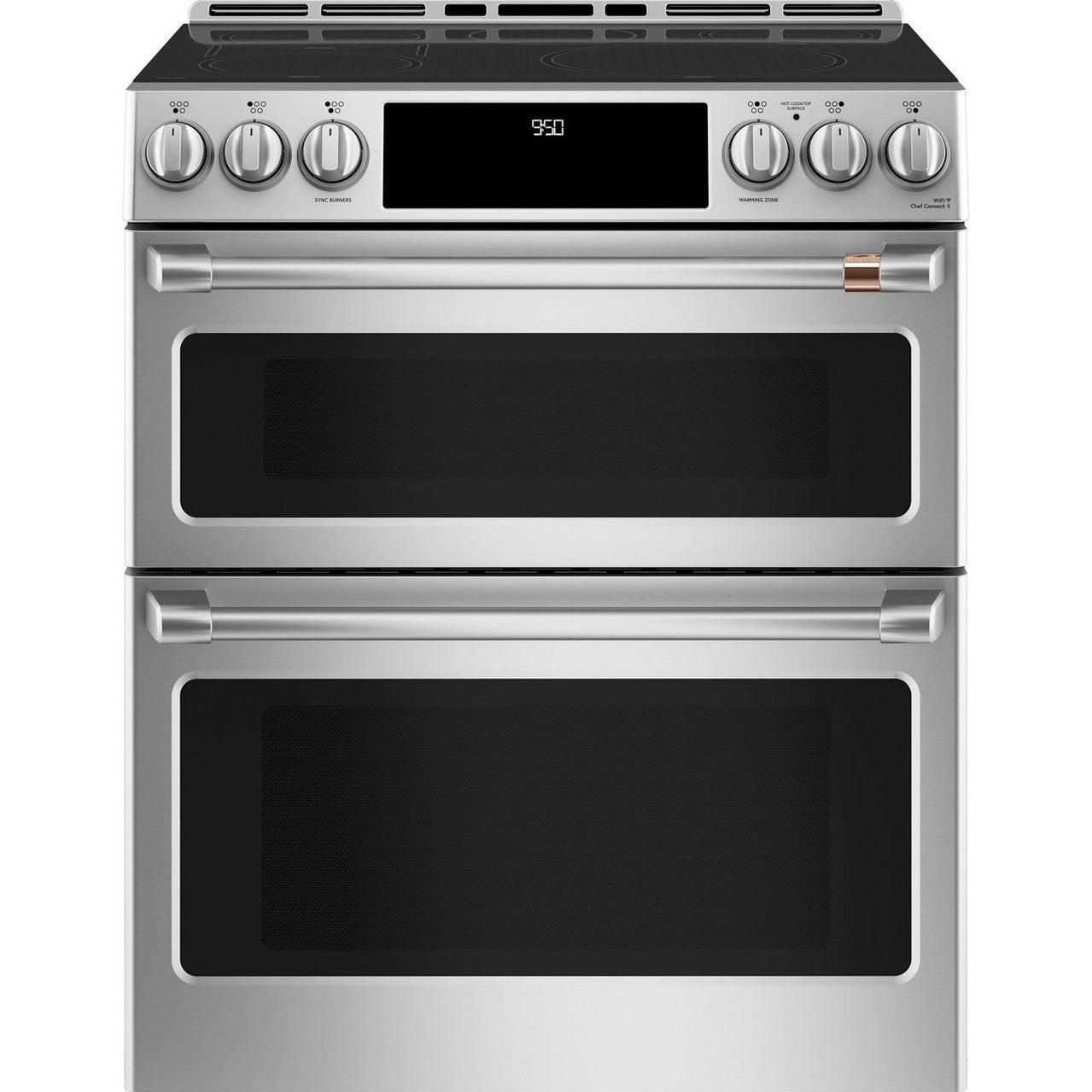 Cafe CHS950P2MS1 30" Smart Slide-In Induction and Convection Double-Oven Range