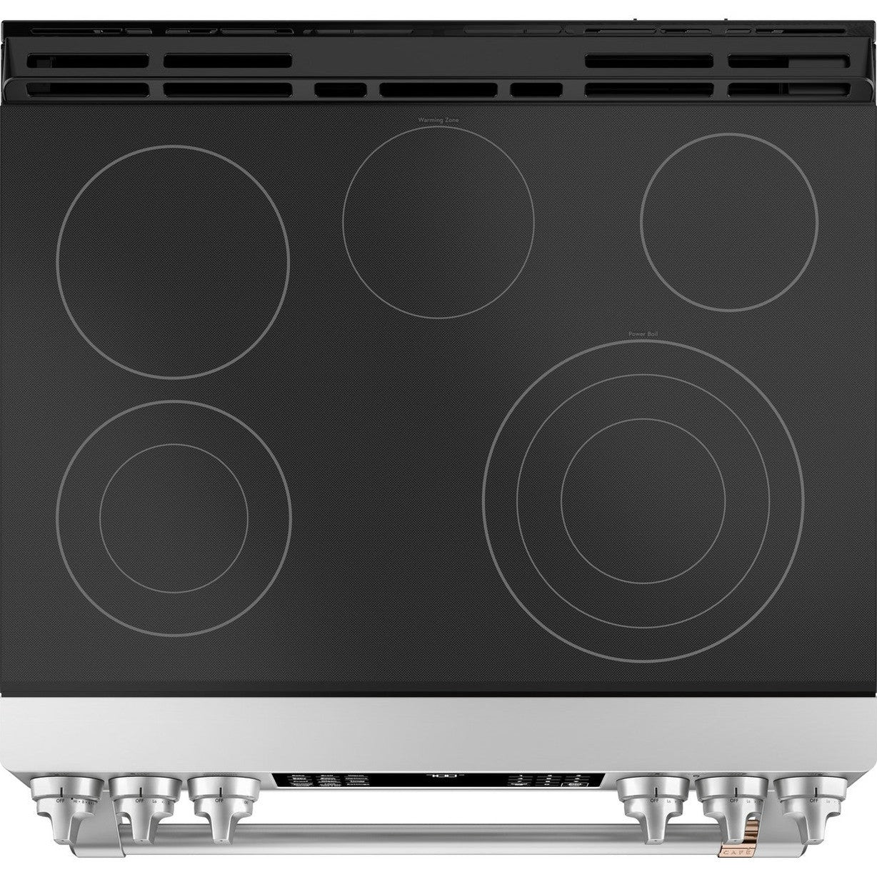 Cafe CES700P2MS1 30" Smart Slide-In Radiant and Convection Range with Warming Drawer