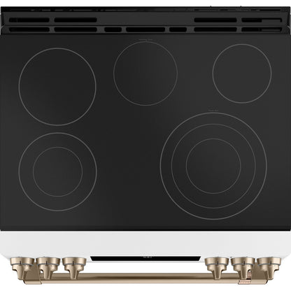 Cafe CES750P4MW2 30" Smart Slide-In Radiant and Convection Double-Oven Range