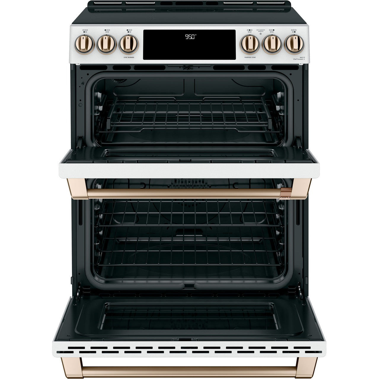 Cafe CES750P4MW2 30" Smart Slide-In Radiant and Convection Double-Oven Range