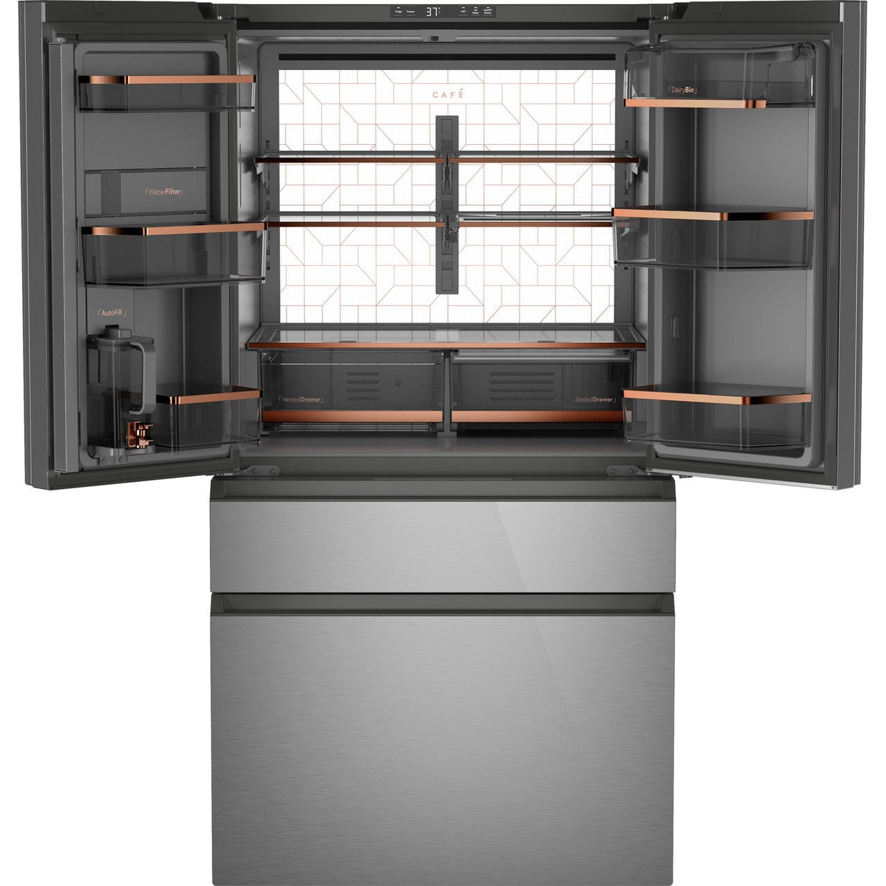 Café CJE23DM5WS5 23.2 Cu. Ft. Smart Counter-Depth 4-Door French Door Refrigerator