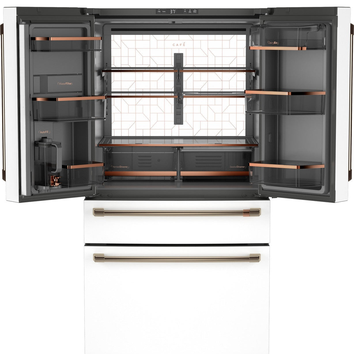 Café CGE29DP4TW2 28.7 Cu. Ft. 4-Door French Door Refrigerator