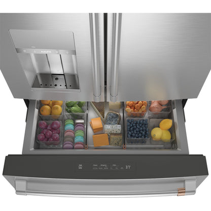 Café CXE22DP2PS1 22.3 Cu. Ft. Smart Counter-Depth 4-Door French Door Refrigerator