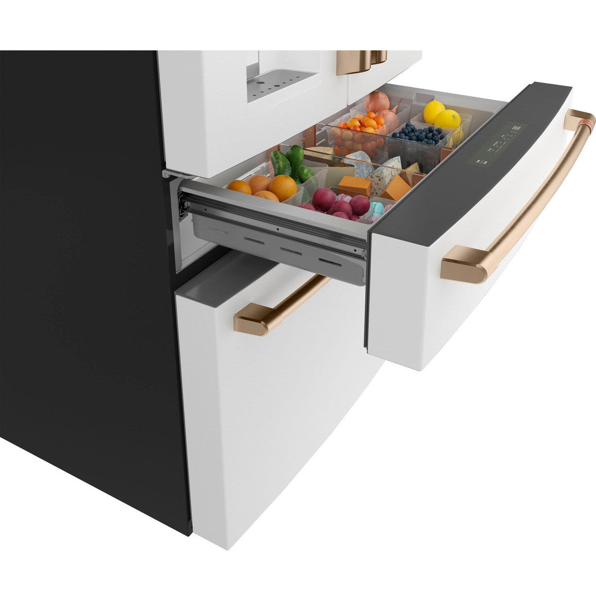 Café CXE22DP4PW2 22.3 Cu. Ft. Smart Counter-Depth 4-Door French Door Refrigerator