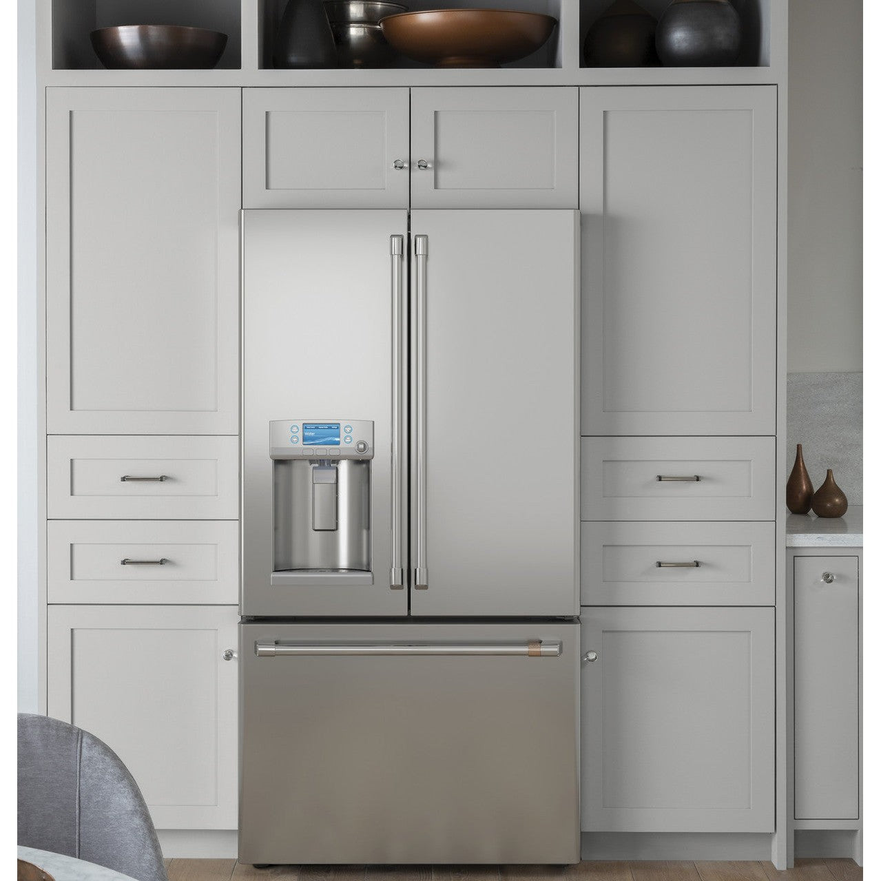 Café CYE22TP2MS1 22.2 Cu. Ft. Smart Counter-Depth French-Door Refrigerator with Hot Water Dispenser