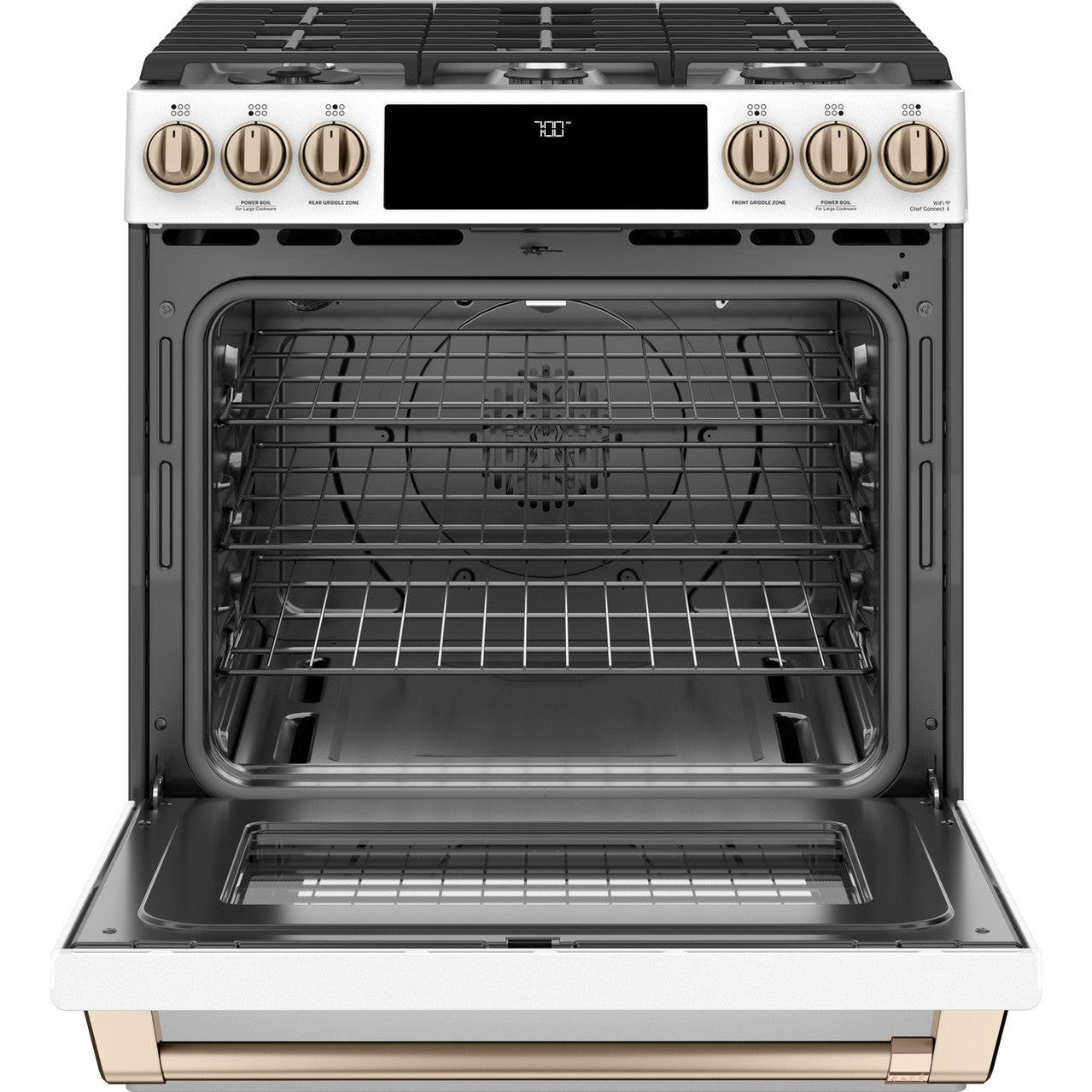 Cafe CGS700P4MW2 30" Smart Slide-In Gas Range with Convection Oven