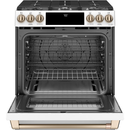 Cafe CGS700P4MW2 30" Smart Slide-In Gas Range with Convection Oven