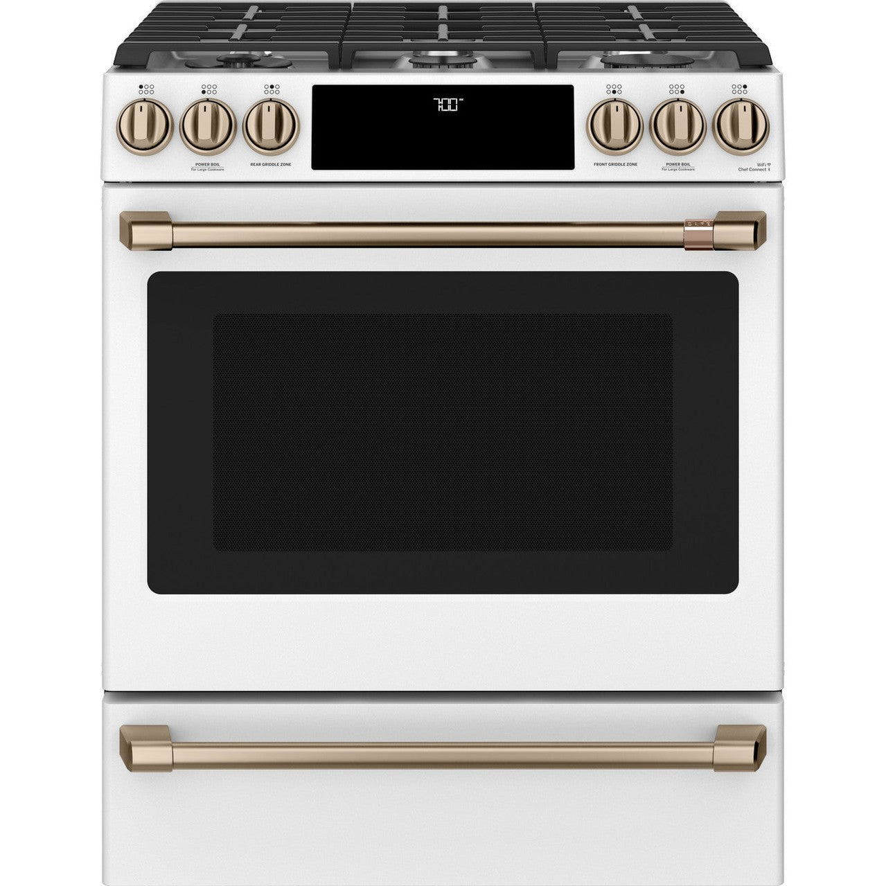 Cafe CGS700P4MW2 30" Smart Slide-In Gas Range with Convection Oven