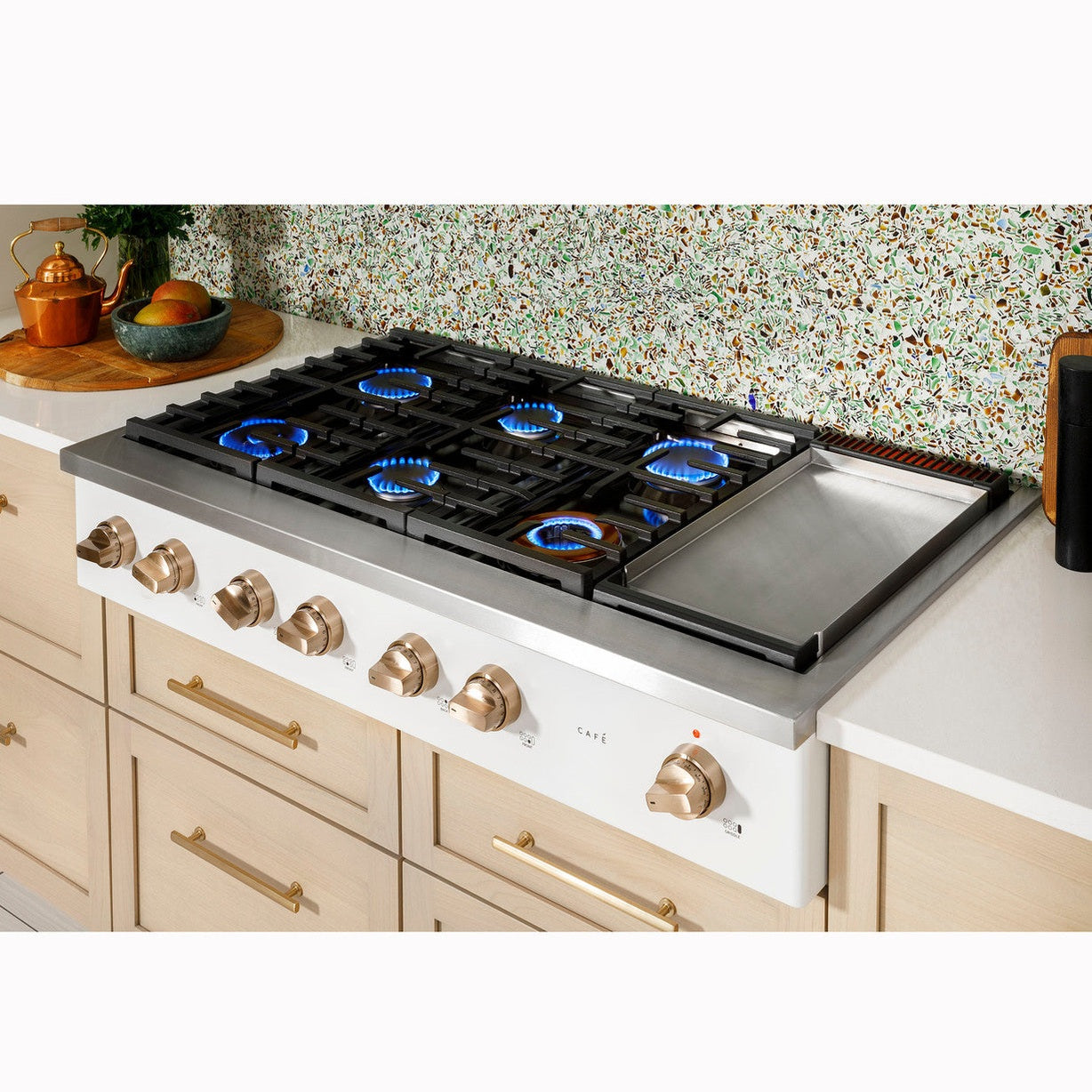 Cafe CGU486P4TW2 48" Commercial-Style Gas Rangetop - Matte White