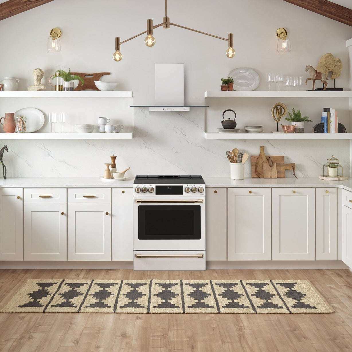 Cafe CHS900P4MW2 30" Smart Slide-In Induction and Convection Range with Warming Drawer