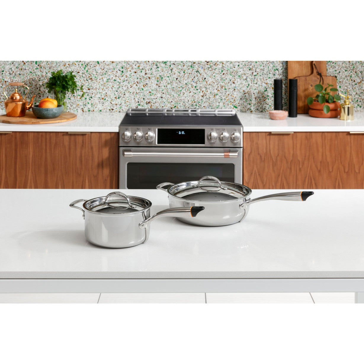 Cafe CHS950P2MS1 30" Smart Slide-In Induction and Convection Double-Oven Range