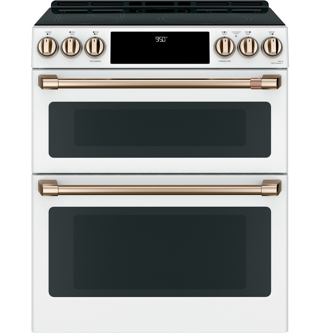 Cafe CHS950P4MW2 30" Smart Slide-In Induction and Convection Double-Oven Range