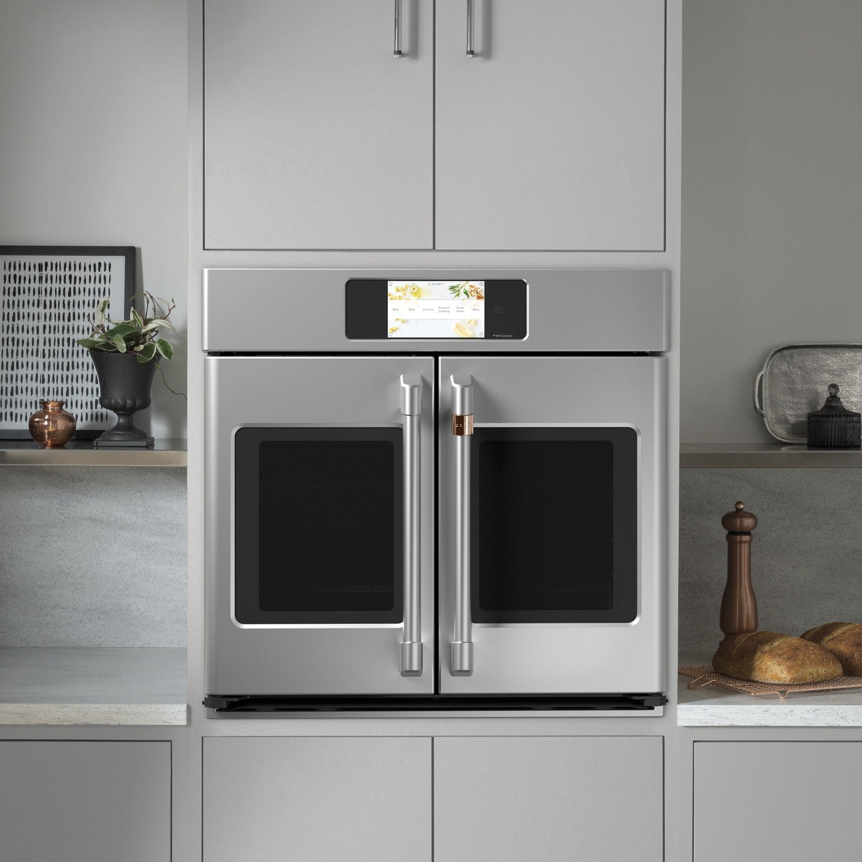 Cafe CTS90FP2NS1 30" Smart Built-In Convection French-Door Wall Oven